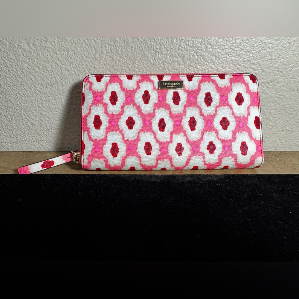 Kate Spade Neda Laurel Way Printed Posy Wallet WLRU2914 Pink/Red